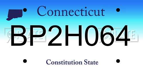 BP2H064 Connecticut License Plate
