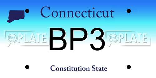 BP3 Connecticut License Plate