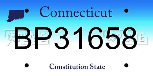 BP31658 Connecticut License Plate