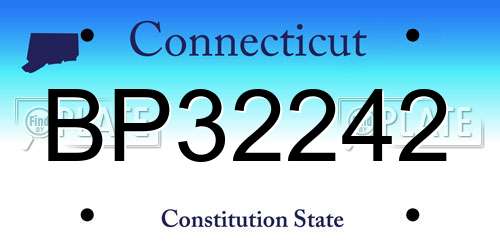 BP32242 Connecticut License Plate