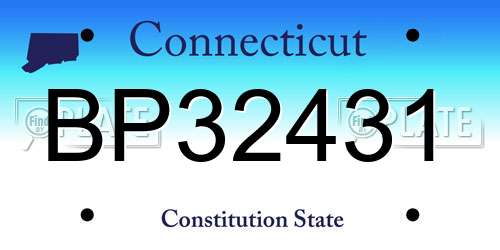 BP32431 Connecticut License Plate