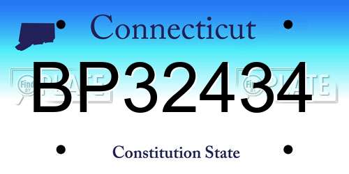 BP32434 Connecticut License Plate
