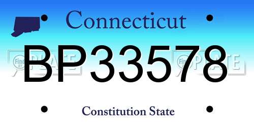 BP33578 Connecticut License Plate
