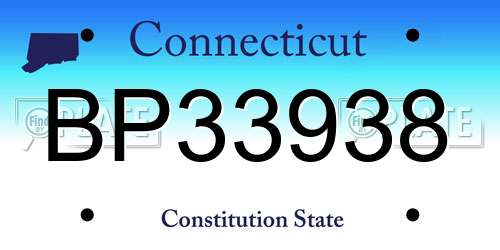 BP33938 Connecticut License Plate