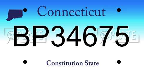 BP34675 Connecticut License Plate