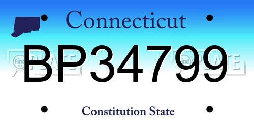 BP34799 Connecticut License Plate