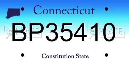 BP35410 Connecticut License Plate