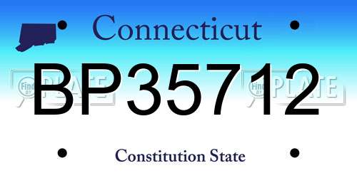 BP35712 Connecticut License Plate