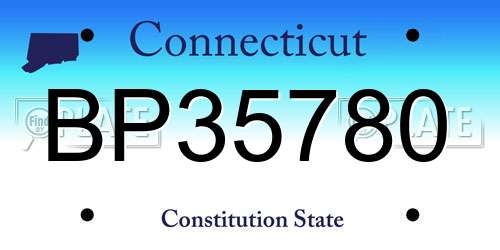 BP35780 Connecticut License Plate