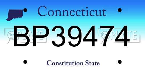 BP39474 Connecticut License Plate