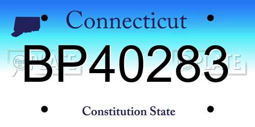 BP40283 Connecticut License Plate
