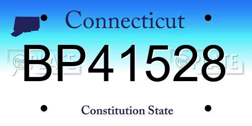 BP41528 Connecticut License Plate