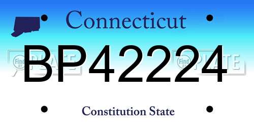 BP42224 Connecticut License Plate
