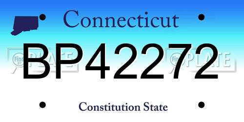 BP42272 Connecticut License Plate