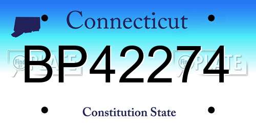 BP42274 Connecticut License Plate