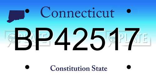 BP42517 Connecticut License Plate