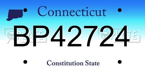 BP42724 Connecticut License Plate