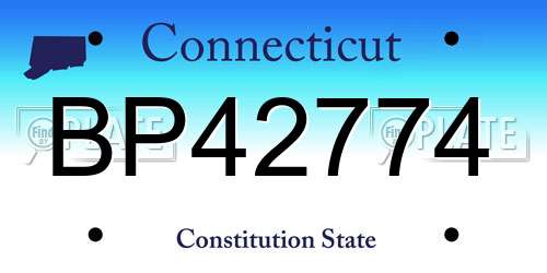BP42774 Connecticut License Plate