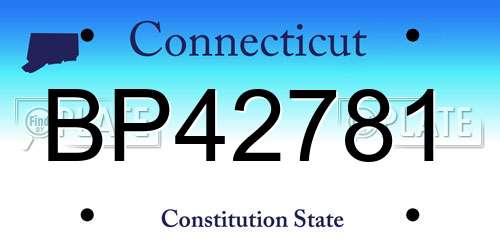 BP42781 Connecticut License Plate