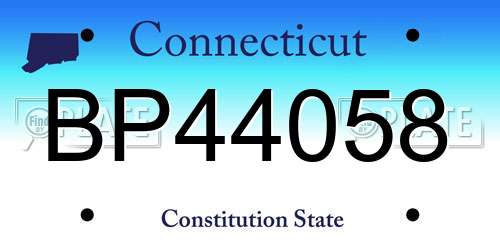BP44058 Connecticut License Plate