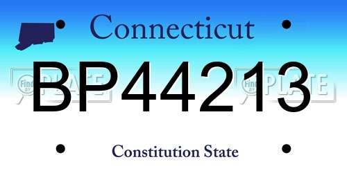 BP44213 Connecticut License Plate