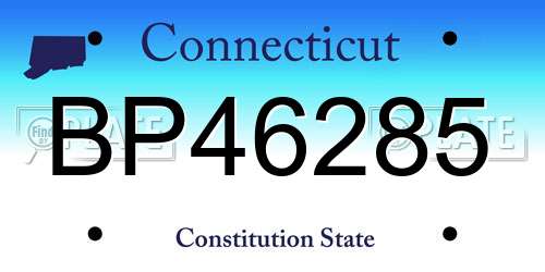 BP46285 Connecticut License Plate