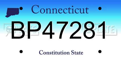 BP47281 Connecticut License Plate