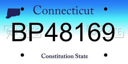 BP48169 Connecticut License Plate