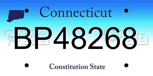 BP48268 Connecticut License Plate