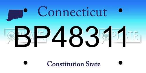 BP48311 Connecticut License Plate