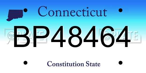 BP48464 Connecticut License Plate
