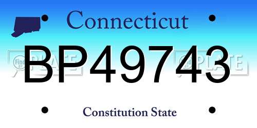 BP49743 Connecticut License Plate