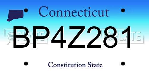 BP4Z281 Connecticut License Plate