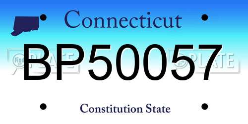 BP50057 Connecticut License Plate