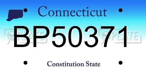 BP50371 Connecticut License Plate