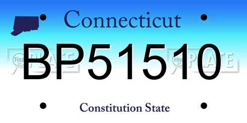 BP51510 Connecticut License Plate