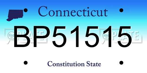 BP51515 Connecticut License Plate