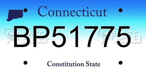 BP51775 Connecticut License Plate