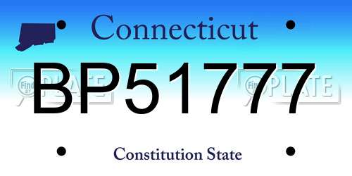 BP51777 Connecticut License Plate