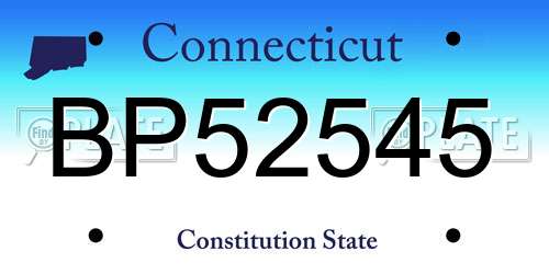 BP52545 Connecticut License Plate