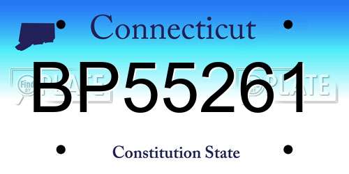BP55261 Connecticut License Plate
