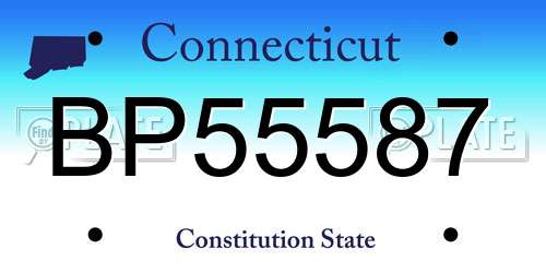 BP55587 Connecticut License Plate