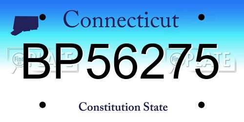 BP56275 Connecticut License Plate
