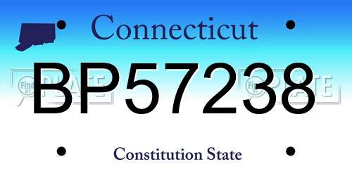 BP57238 Connecticut License Plate