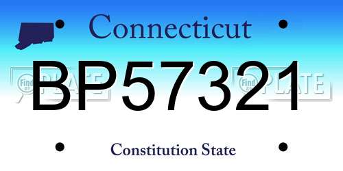 BP57321 Connecticut License Plate