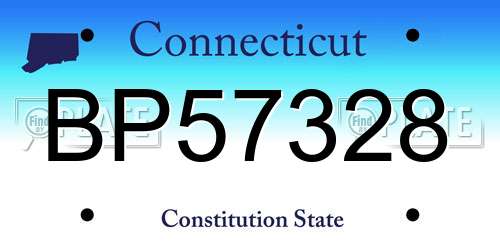 BP57328 Connecticut License Plate