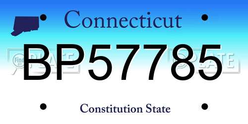 BP57785 Connecticut License Plate