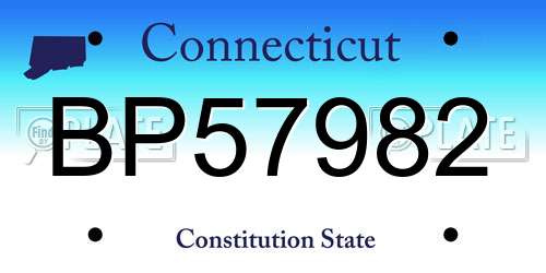 BP57982 Connecticut License Plate