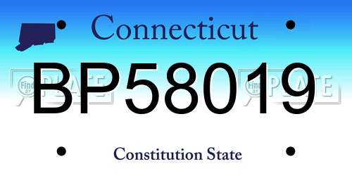 BP58019 Connecticut License Plate