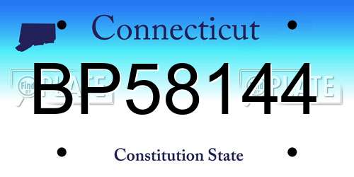 BP58144 Connecticut License Plate